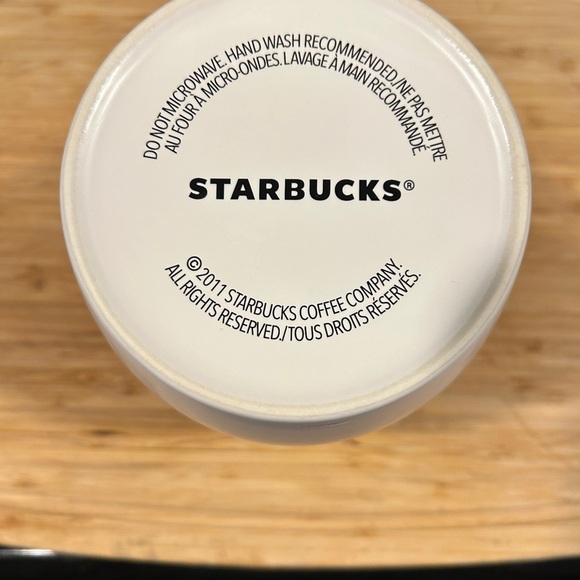 Starbucks White Food Coffee Container with Silver Lid from 2011 - Picture 5 of 8